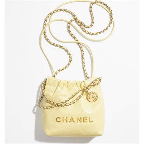 chanel 22 mini yellow|chanel 22 mini bag.